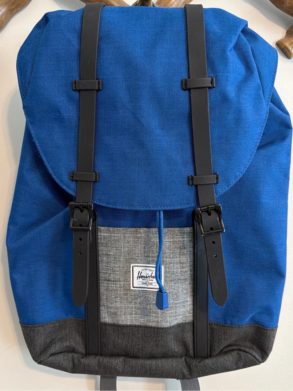 Herschel Supply Company Royal Blue Canvas Backpack with Black Trim